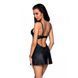 Бебі-дол з еко-шкіри та мережива Passion LOONA CHEMISE S/M, black SO5359 фото 2