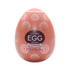 Мастурбатор-яйцо Tenga Egg Gear, плотный TPE, пробник лубриканта 5 мл SO9803 фото