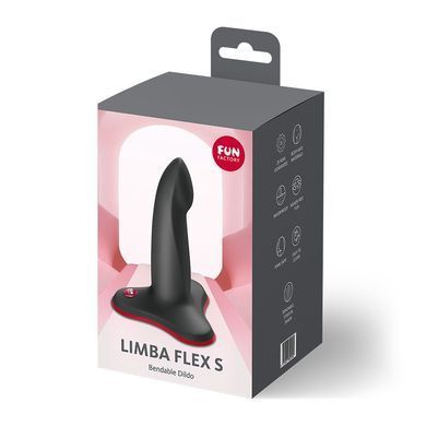 Фалоімітатор Fun Factory LIMBA FLEX S Black, гнучкий, з ефектом пам&rsquo;яті, підходить для точки G SX3286 фото