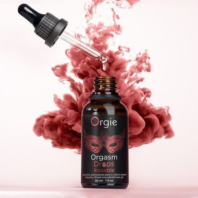 Возбуждающие капли для клитора Orgie Orgasm Drops Kissable, 30 мл, тепло-холод, вкус яблока SX1531 фото