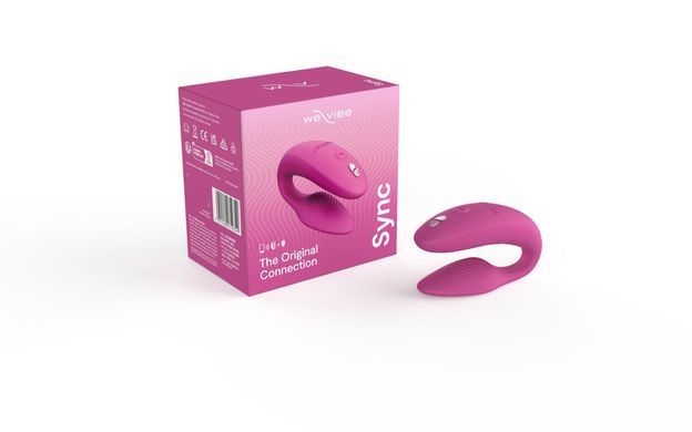 Смарт-вібратор для пар We-Vibe Sync 2 Rose, 10 віброрежимів, пульт ДК SO8761 фото