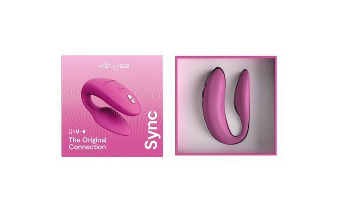 Смарт-вібратор для пар We-Vibe Sync 2 Rose, 10 віброрежимів, пульт ДК SO8761 фото