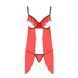 Прозрачный пеньюар с открытой грудью CHERRY CHEMISE red XXL/XXXL - Passion Exclusive, трусики PS25503 фото 5