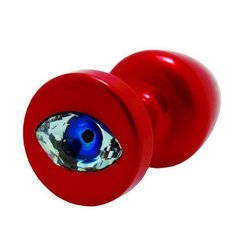 Анальна пробка Diogol Anni R Eye Red Кристал 30 мм, кристал Swarovski у вигляді ока