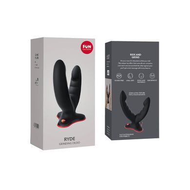 Двойной фаллоимитатор Fun Factory RYDE black, гибкие стволы, присоска SX0976 фото