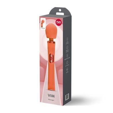 Вибромассажер Fun Factory VIM Vibrating Wand Orange, супермощный и легкий, до 6 часов работы SX3661 фото