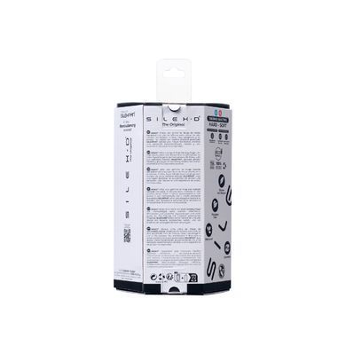 Анальная пробка SilexD Model 2, size M, черная, двухслойная, с эффектом памяти, диаметр 4 см SX1276 фото