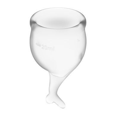 Набор менструальных чаш Satisfyer Feel Secure (transparent), 15мл и 20мл, мешочек для хранения SO3994 фото