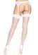 Чулки-сетка со швом Leg Avenue Backseam Thigh Highs White, one size SO7975 фото 2
