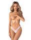 Трусики-стрінги з мереживом Obsessive Arrowel White crotchless thong S/M SX2591 фото 5