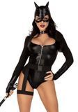 Еротичний костюм кішечки Leg Avenue Fierce Feline XS, боді, пояс з підв&rsquo;язкою, маска кішки SO9227 фото