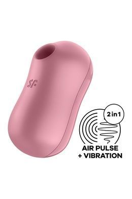 Вакуумний стимулятор із вібрацією Satisfyer Cotton Candy Light Red SO6282 фото