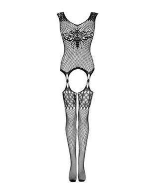 Бодистокинг Obsessive Bodystocking G323 XL/XXL black, рисунок пчелы и бабочки SO7244 фото