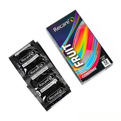 Презервативы Holographic Recare Fruit Flavour Condoms 12 шт, ароматы: мята, банан, клубника SX3339 фото