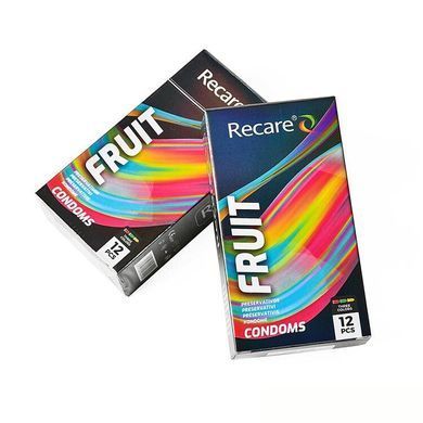 Презервативы Holographic Recare Fruit Flavour Condoms 12 шт, ароматы: мята, банан, клубника SX3339 фото