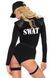 (SALE) Костюм еротичних спецсил Leg Avenue SWAT Team Babe XS, боді, пояс, підв&rsquo;язки, рація, кепка SO8543 фото 2