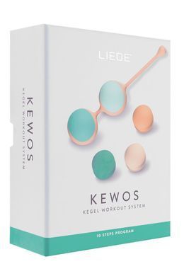 Вагинальные шарики Liebe Kewos &mdash; Peach/Mint, 5 шариков в комплекте, 15, 25, 35, 45 и 55 г SX1595 фото