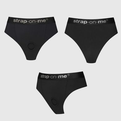 Трусики з фіксацією дилдо Strap-On-Me Harness Lingerie Idole - XL - Black SX3518 фото