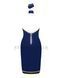 Эротический костюм стюардессы Obsessive Stewardess uniform M/L, blue, платье, пилотка, шарф, манжеты SO7730 фото 4