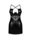Сорочка Obsessive Norides chemise & thong, XL/2XL, обтисла, з мокрим ефектом, стрінги в комплекті SX1162 фото 3