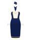 Эротический костюм стюардессы Obsessive Stewardess uniform M/L, blue, платье, пилотка, шарф, манжеты SO7730 фото 3