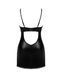 Сорочка Obsessive Norides chemise & thong, XL/2XL, обтисла, з мокрим ефектом, стрінги в комплекті SX1162 фото 4