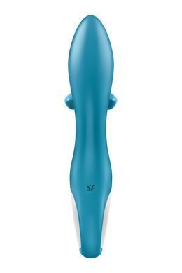 Вибратор кролик с тройным отростком Satisfyer Embrace me Turquoise, 2 мотора, диаметр 3,6 см SO6284 фото