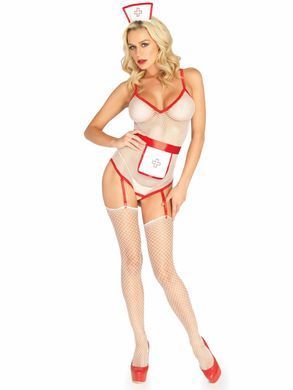 (SALE) Костюм медсестри Leg Avenue Roleplay TLC Nurse One size White SO8602 фото