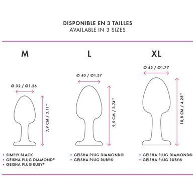 Анальна пробка Dorcel Geisha Plug Diamond M з кулькою всередині, створює вібрації, макс. діам. 3,2см MD1229 фото
