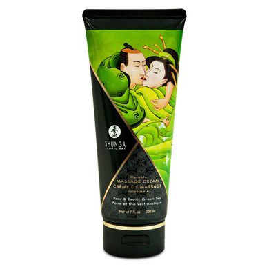 Їстівний масажний крем Shunga Kissable Massage Cream – Pear & Exotic Green Tea (200 мл) SO2508 фото