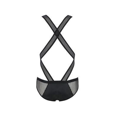 Чоловіче еротичне сітчасте боді Passion 045 VICTOR L/XL Black, екошкіра, сітка SO7606 фото