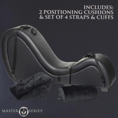 Секс-кресло с подушками Master Series Kinky Sex Lounge with Cushions - Black SX1192 фото