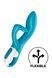 Вибратор кролик с тройным отростком Satisfyer Embrace me Turquoise, 2 мотора, диаметр 3,6 см SO6284 фото 3