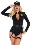 Костюм еротичних спецсил Leg Avenue SWAT Team Babe L, боді, пояс, підв&rsquo;язки, іграшкова рація, кепка SO8546 фото
