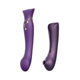 Смартвибратор 3в1 Zalo — Queen Twilight Purple, пульсирующая жемчужина и вакуум, кристалл Swarovski SO6664 фото