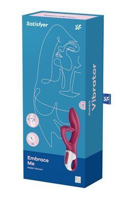 Вібратор-кролик із потрійним відростком Satisfyer Embrace me Berry, 2 мотори, діаметр 3,6 см SO6285 фото