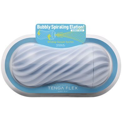 Мастурбатор Tenga FLEX Bubbly Blue с изменяемой интенсивностью, можно скручивать, вакуум SO7038 фото