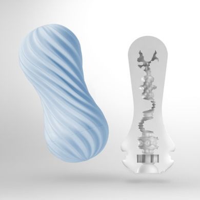 Мастурбатор Tenga FLEX Bubbly Blue с изменяемой интенсивностью, можно скручивать, вакуум SO7038 фото