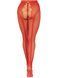 Стрип-колготки Leg Avenue Crotchless Net Tights with Heart Backseam, One Size, красные, с доступом SX1052 фото 3