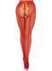 Стрип-колготки Leg Avenue Crotchless Net Tights with Heart Backseam, One Size, красные, с доступом SX1052 фото 4