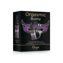 Набір Orgie Orgasmic Bunny: збуджувальні краплі та ерекційне віброкільце SX3641 фото