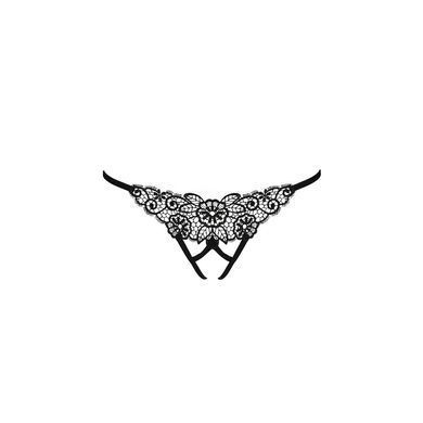 Трусики кружевные с доступом VIOLANTE THONG black XXL/XXXL - Passion Exclusive PS24303 фото