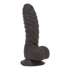 Фаллоимитатор ADDICTION Ben 7" Dildo With Balls Black, вибропуля в подарок SX3156 фото