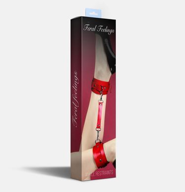 Поножи Feral Feelings &ndash; Ankle Restraints, натуральная кожа, red SO8258 фото