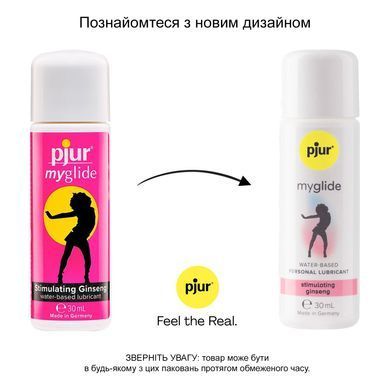 Збуджувальна змазка на водній основі pjur my glide 30 мл, з женьшенем, зігріває PJ10550 фото