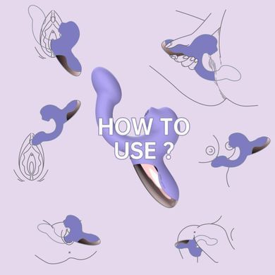 Смарт-вибратор Magic Motion Ponder Purple, двойная стимуляция, виброяйцо+язычок для клитора SX3228 фото