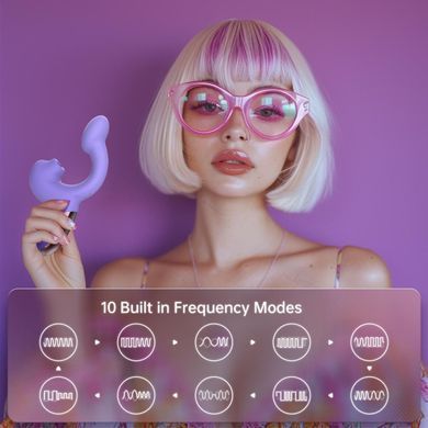 Смарт-вибратор Magic Motion Ponder Purple, двойная стимуляция, виброяйцо+язычок для клитора SX3228 фото