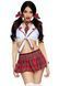 (SALE) Костюм школярки Leg Avenue Miss Prep School XS, топ, спідниця, краватка, бантики SO8548 фото 1