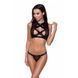 Комплект белья DEBRA SET black L/XL - Passion Exclusive: стрэпы: топ с декольте, трусики PS25601 фото 1