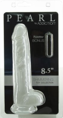 Фаллоимитатор ADDICTION Pearl 8.5" Dildo with Balls, вибропуля в подарок SX3157 фото